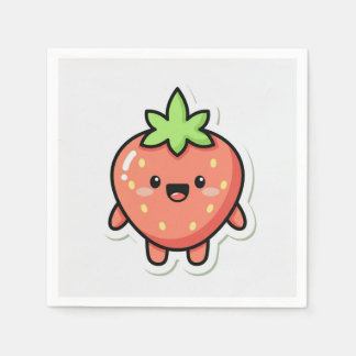 Pastel Strawberry Aesthetic Sticker – Cute Fruit I Pappersservett