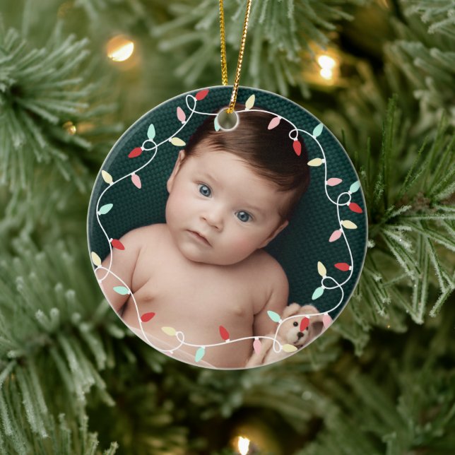 Pastel String Ljus 1:a julen Som morföräldrar Julgransprydnad Keramik (Träd)