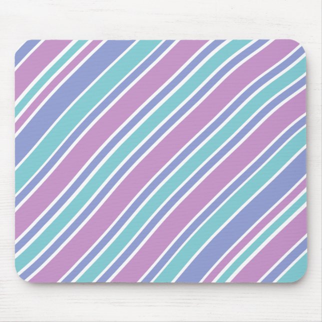 Pastel Stripe Mönster Musmatta (Framsidan)