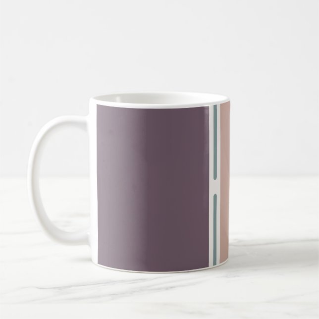Pastel Stripes-2 – Mjuk Neutral Muggdesign Kaffemugg (Vänster)