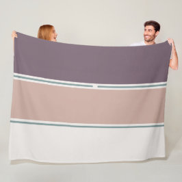 Pastel Stripes-2 – Mjukt neutralt randigt mönster Fleecefilt