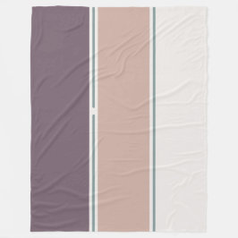Pastel Stripes-2 – Mjukt neutralt randigt mönster Fleecefilt