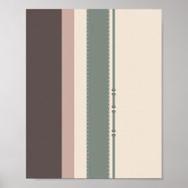 Pastel Stripes Minimalist Home Decor Poster