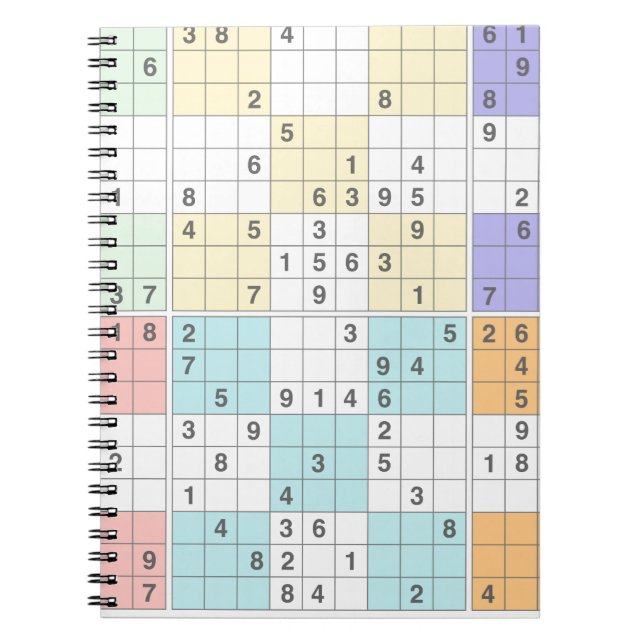 pastel sudoku anteckningsbok (Framsidan)