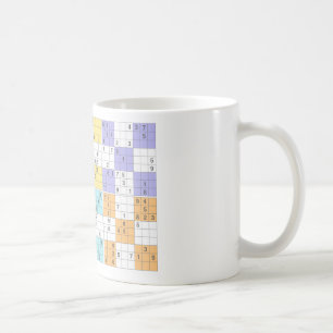 pastel sudoku kaffemugg