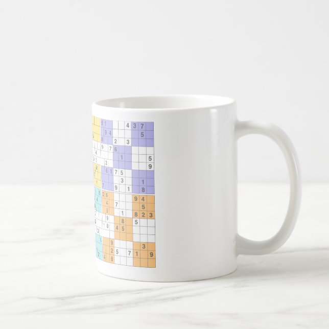 pastel sudoku kaffemugg (Höger)