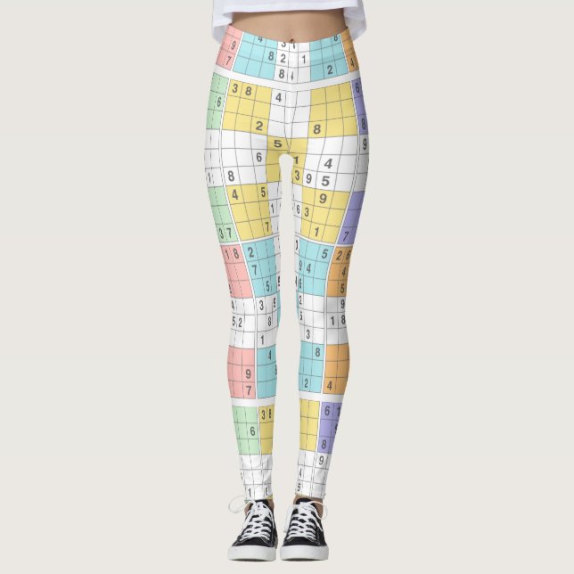 pastel sudoku leggings (Framsida)