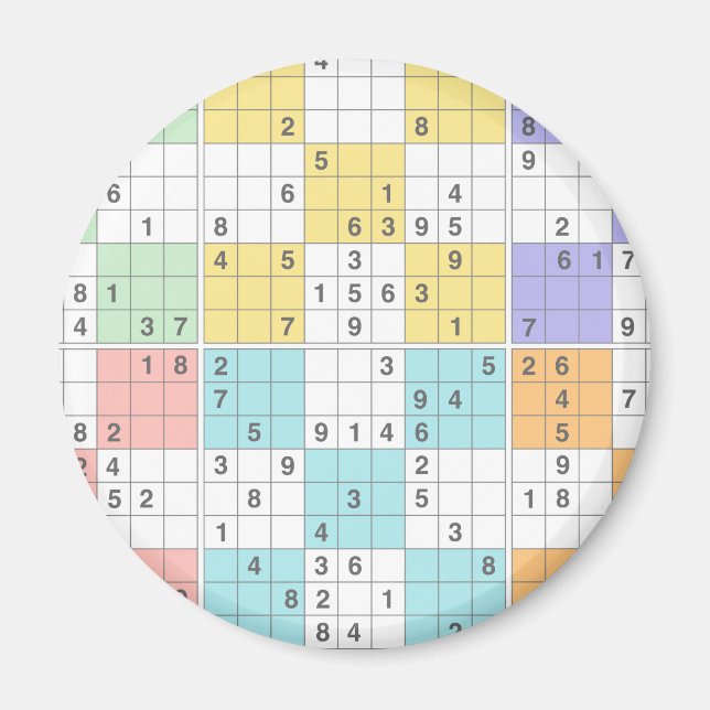 pastel sudoku magnet (Framsidan)