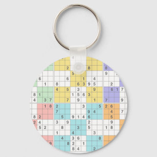 pastel sudoku nyckelring