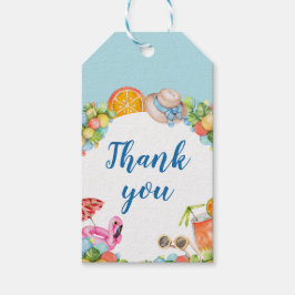 Pastel Summer Födelsedagsfest Presentetikett