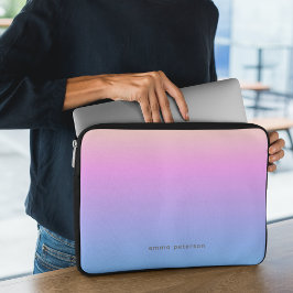 Pastel Summer Gradient & Namn Laptop Fodral