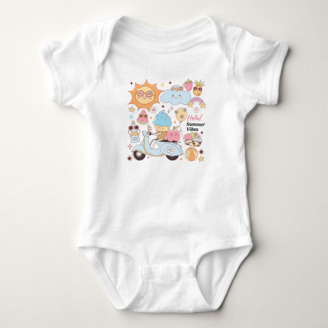 Pastel Summer Vibes T Shirt (Framsida)