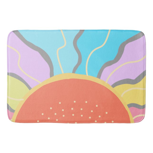 Pastel Sunrise Badrumsmatta (Framsidan)