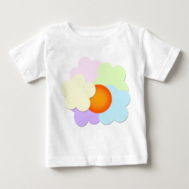 Pastel Sunset Baby T-Shirt (Framsida)
