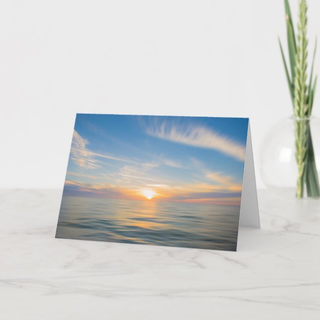 Pastel Sunset Blank Greeting Card Kort (Framsida)