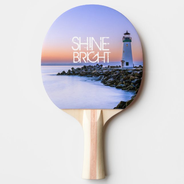 Pastel Sunset Shine Bright Rocky Beach Pingisracket (Framsidan)