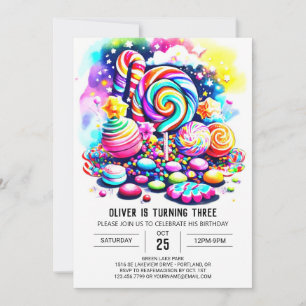 Pastel Sweet Chocolate Printable Birthday Inbjudningar