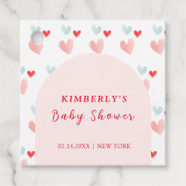 Pastel Swehoney Arch Valentiness Baby Shower Gåvor Etiketter