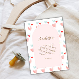 Pastel Swehoney Arch Valentiness Baby Shower Tack Kort