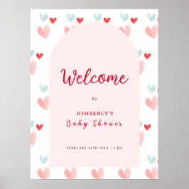 Pastel Swehoney Arch Welcome Baby Shower Poster