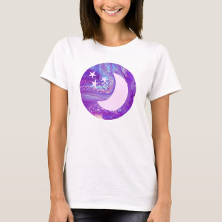 Pastel Swirl Circle Måne & Stars Art Tröja