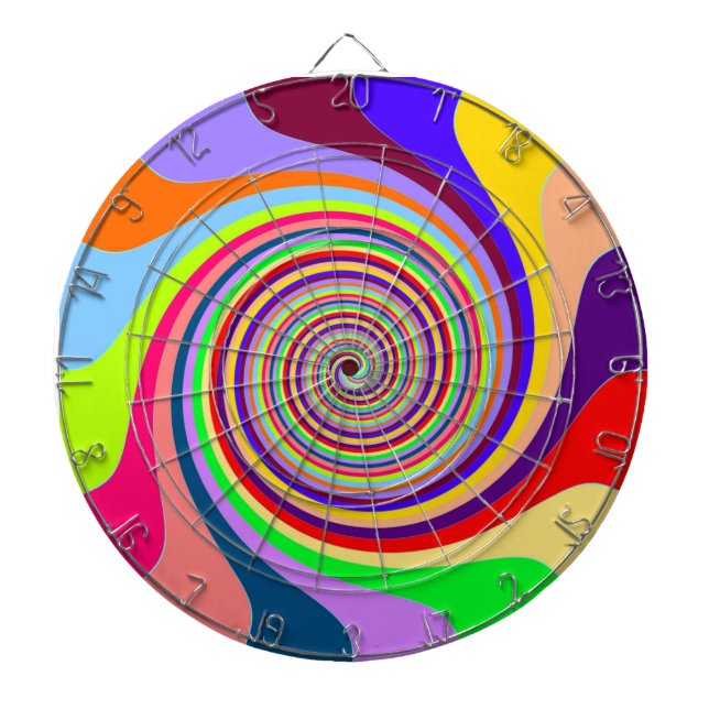Pastel Swirl Dart Board Darttavla (Framsidan)