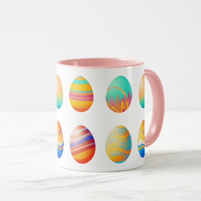 Pastel Swirl-Påskägg Mugg (Framsida höger)