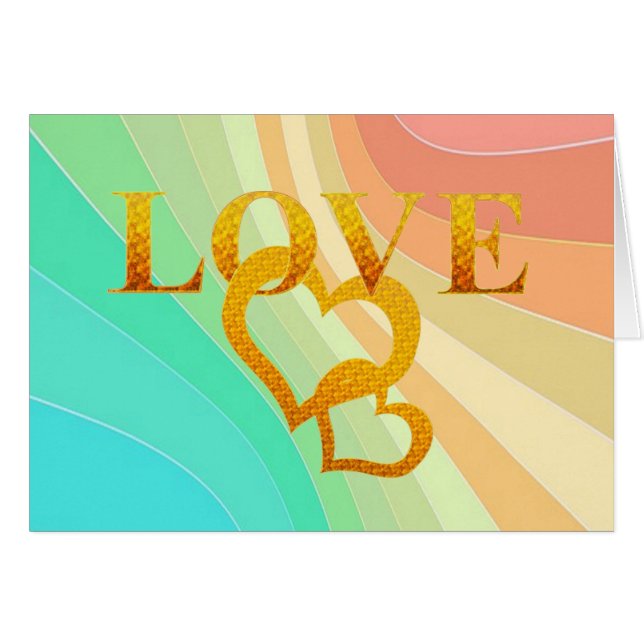 Pastel Swirls Hälsningskort (Framsidan Horizontal)