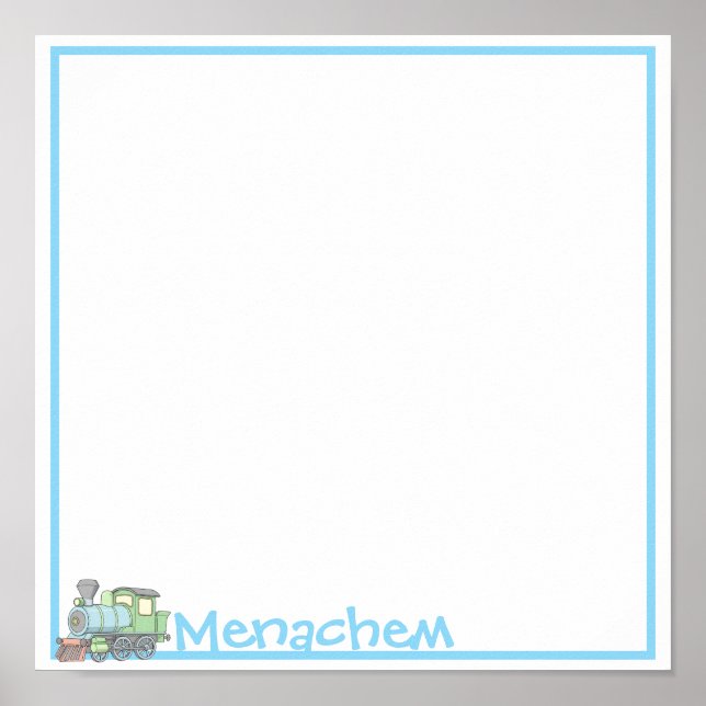Pastel tåg bordstablett poster (Framsidan)