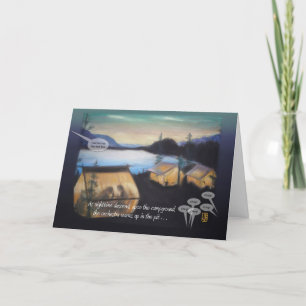 Pastel Tält vid Sunset Night Ljud inspirational Kort