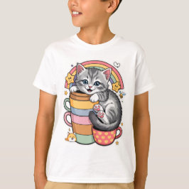 Pastel Tassar & Rainbow Sips T Shirt