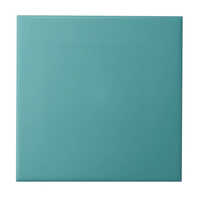 Pastel Teal Grönt Solid Färg Tile Kakelplatta (Framsidan)