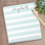 Pastel Teal och Grått Stationery Suite for Women Anteckningsblock<br><div class="desc">En vacker och feminin design som är perfekt för alla flickor eller till och med en brud. Om du behöver flytta objekt runt klickar du på designområdet för att göra ändringar.</div>