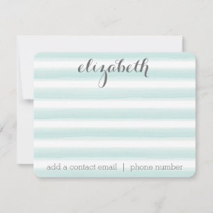 Pastel Teal och Grått Stationery Suite for Women Anteckningskort
