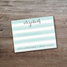 Pastel Teal och Grått Stationery Suite for Women