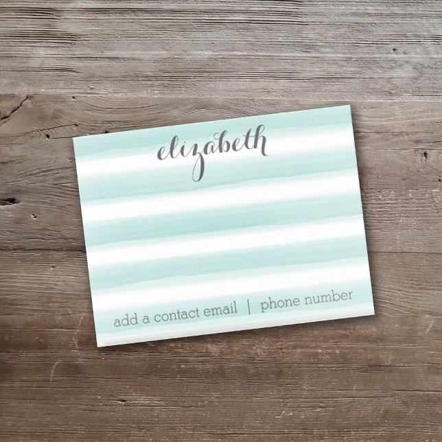 Pastel Teal och Grått Stationery Suite for Women Post-it Block (Skapare uppladdad)