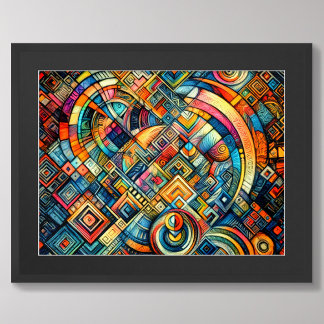 Pastel Teckning Colorful Abstract Design Poster