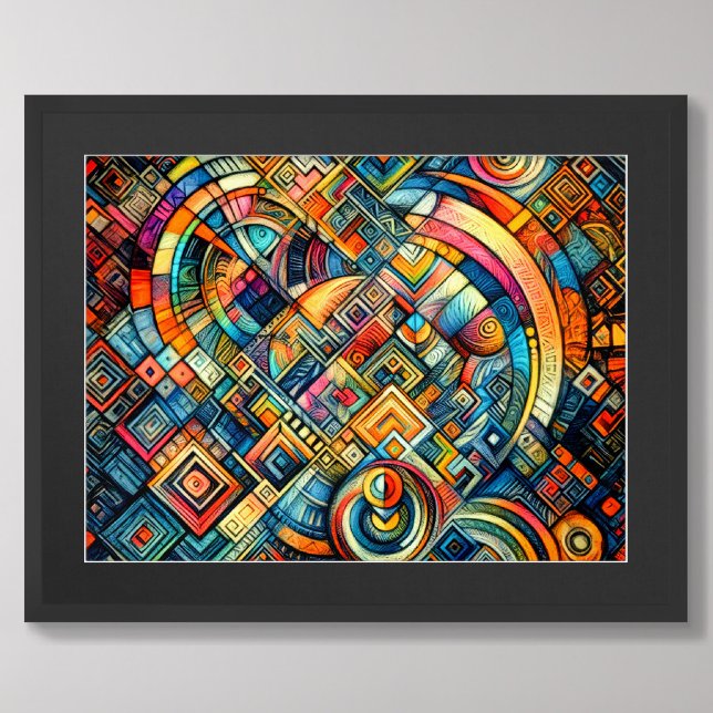 Pastel Teckning Colorful Abstract Design Poster (Skapare uppladdad)