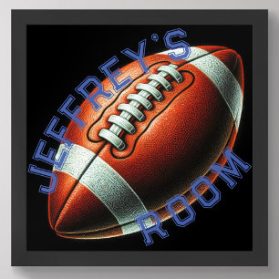 Pastel Teckning fotboll Personalize Namn Poster