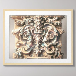 Pastel Teckning i arkitekturorganisationen Stone C Poster