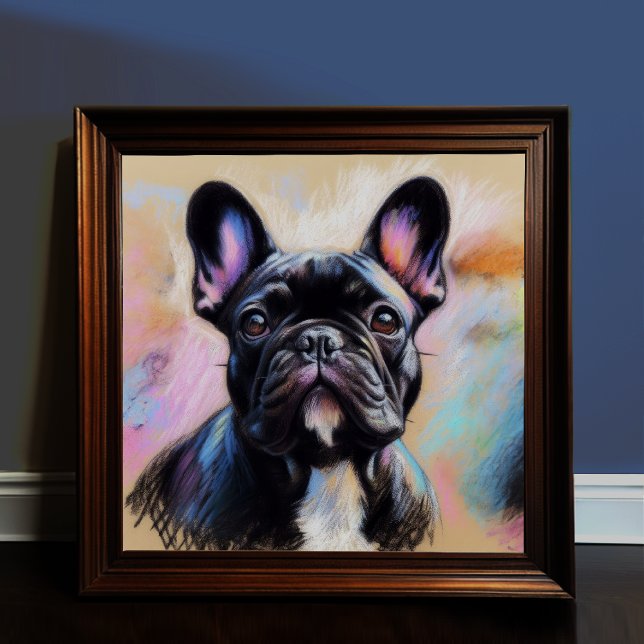 Pastel Teckning i en Fransk Bulldog IV Poster (Skapare uppladdad)