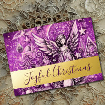 Pastel Teckning Lila jul Angel