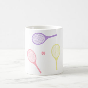 Pastel Tennis Rackets Kaffemugg