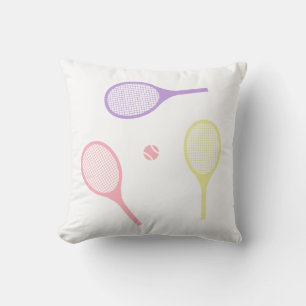 Pastel Tennis Rackets med Tennis Boll Kudde