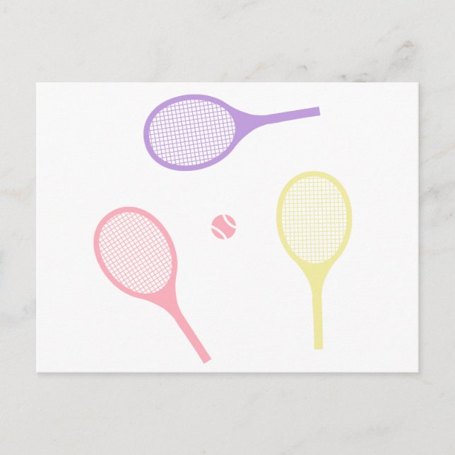 Pastel Tennis Rackets Vykort (Framsida)