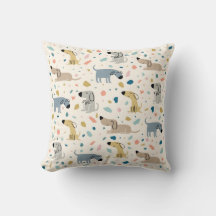 Pastel Terrazzo Funny Cute Hund Mönster