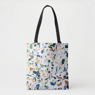 Pastel Terrazzo: Modern Abstrakt Mönster. Tygkasse