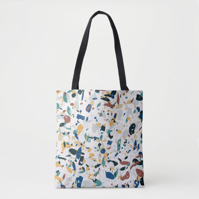 Pastel Terrazzo: Modern Abstrakt Mönster. Tygkasse (Framsida)