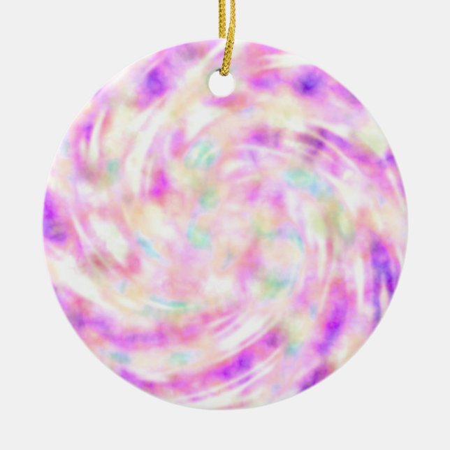 Pastel Tie Dye jul Ornament (Framsidan)