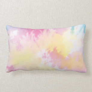 Pastel Tie Dye Lumbar Dekorativ kudde